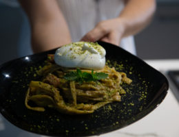 Tagliatelle pesto de pistache